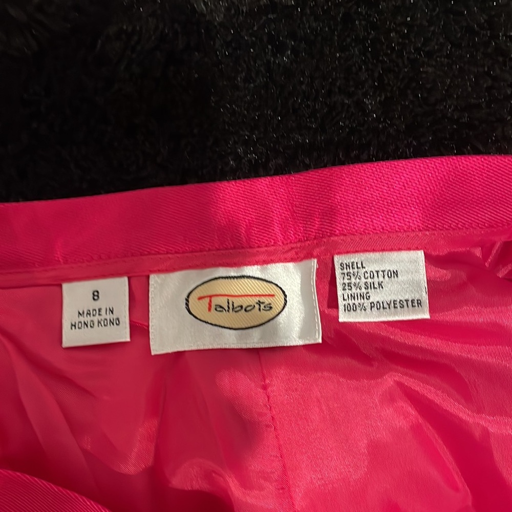 Talbots Silk Pants Raspberry Red Size 6 - Picture 7 of 10